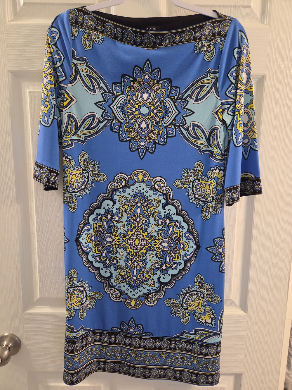 Apt. 9 Blue And Black Knee Length Dress